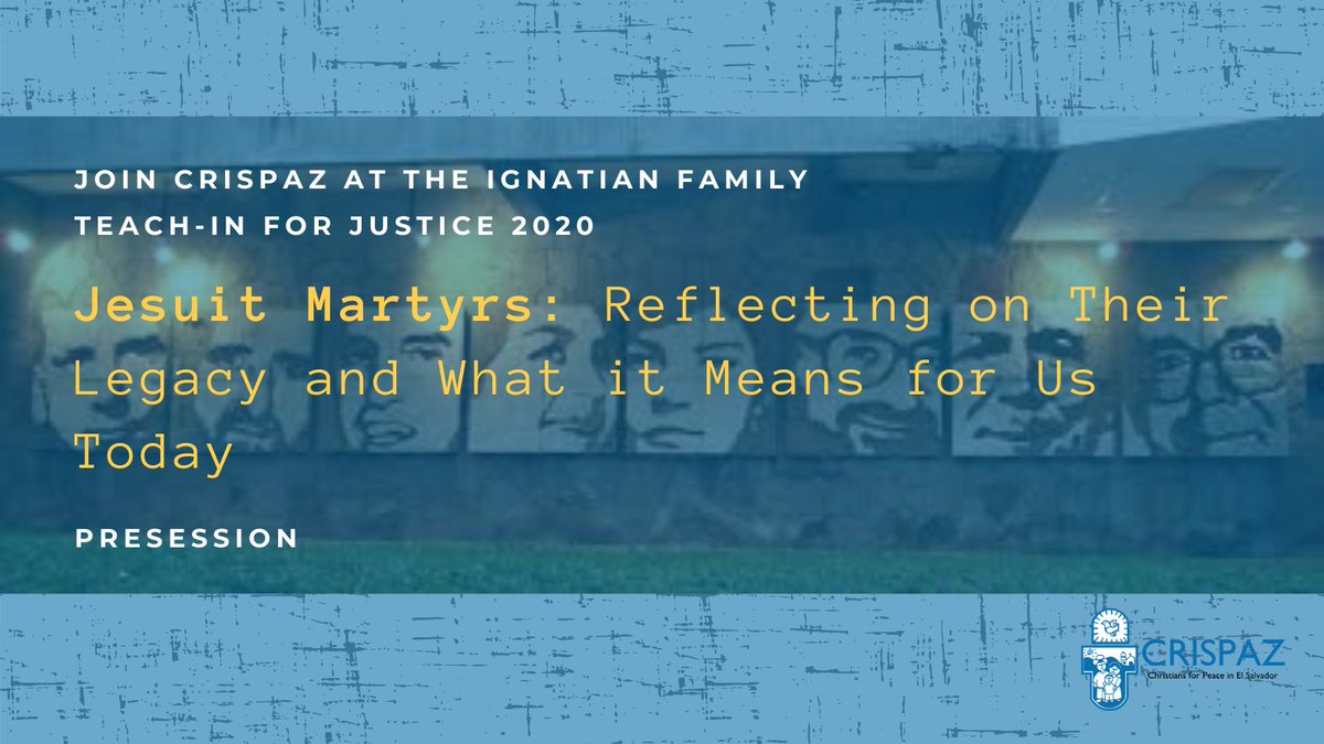 Join #CRISPAZ as we say "PRESENTE!" 🇸🇻 at the <a href="/IGsolidarityNET/">Ignatian Solidarity</a>  Ignatian Solidarity Network's Teach-In for Justice 2020 App. #IFTJ
Visit bit.ly/2Otc6S8 for more details.
#solidarity #faith #accompaniment #justice #ElSalvador