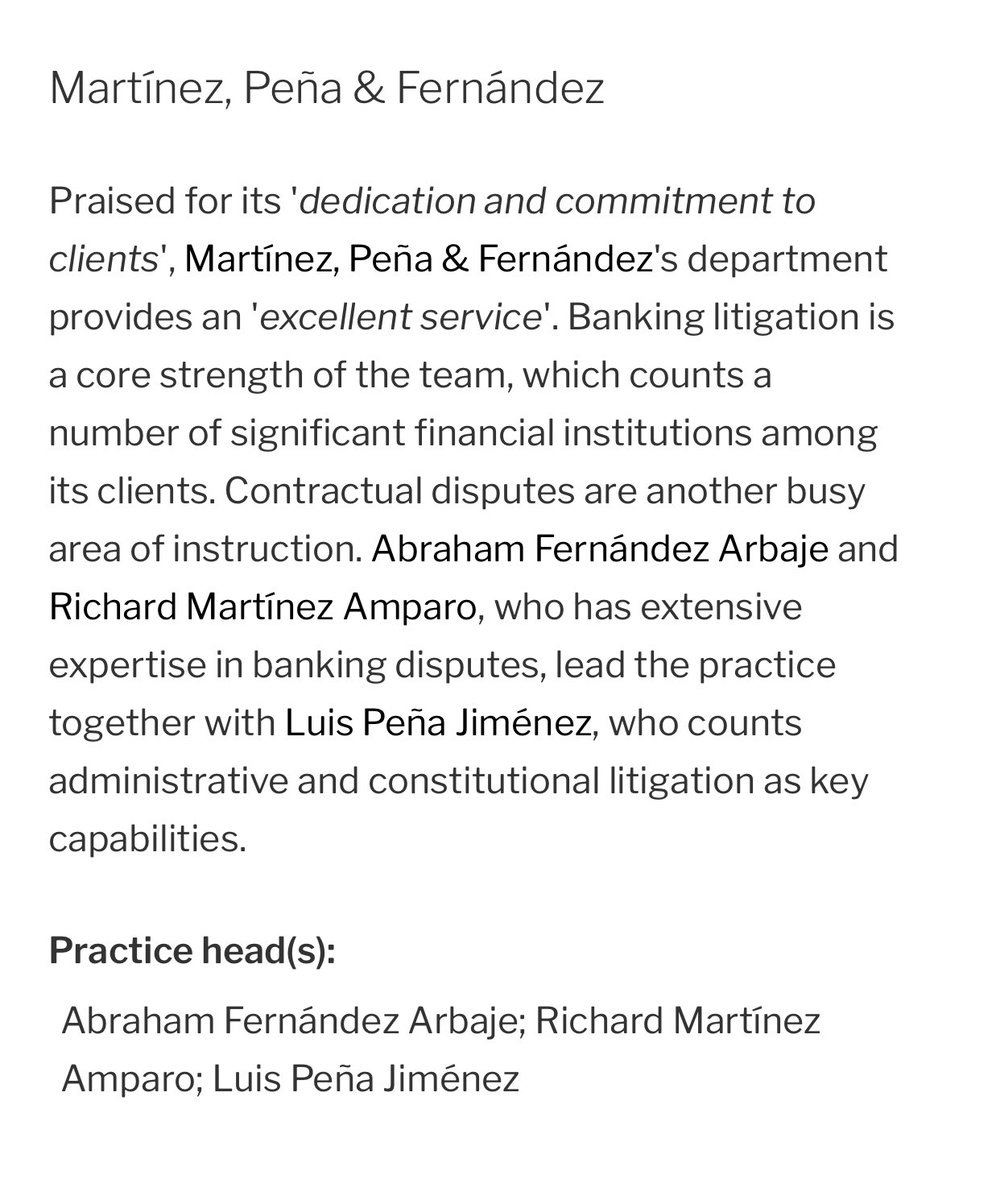 mpfrd's tweet photo. We are pleased to announce that the prestigious Legal 500 Latin America  Guide in its Ranking for 2021 has included Martínez, Peña &amp; Fernández as a leading firm in the area of ​​Dispute Resolution, classified at Tier 3 for the Dominican Republic. https://t.co/3k4rozjnbF