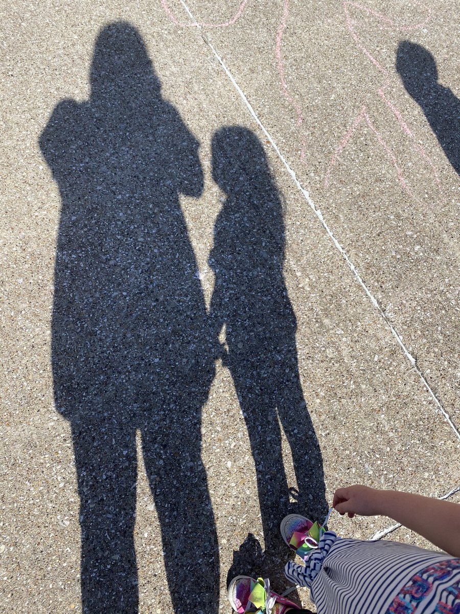 DarlaDona's tweet photo. What does one do when you can’t play on the grass during recess? Draw SHADOWS!!!! They had so much fun. We added in some Science and we were able to social distance too! #GISDLearning @Dorsey_Wildcats https://t.co/15Ivz6m28S