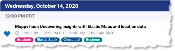 DustinSmth's tweet photo. 1/4 - "Mappy hour: Uncovering insights with #ElasticMaps and location data" happening at 12pm PDT with none other than @datakmart &amp; @xurxosanz #ElasticON #ElasticStack #maps #geospatial https://t.co/sZ05YUHiJF