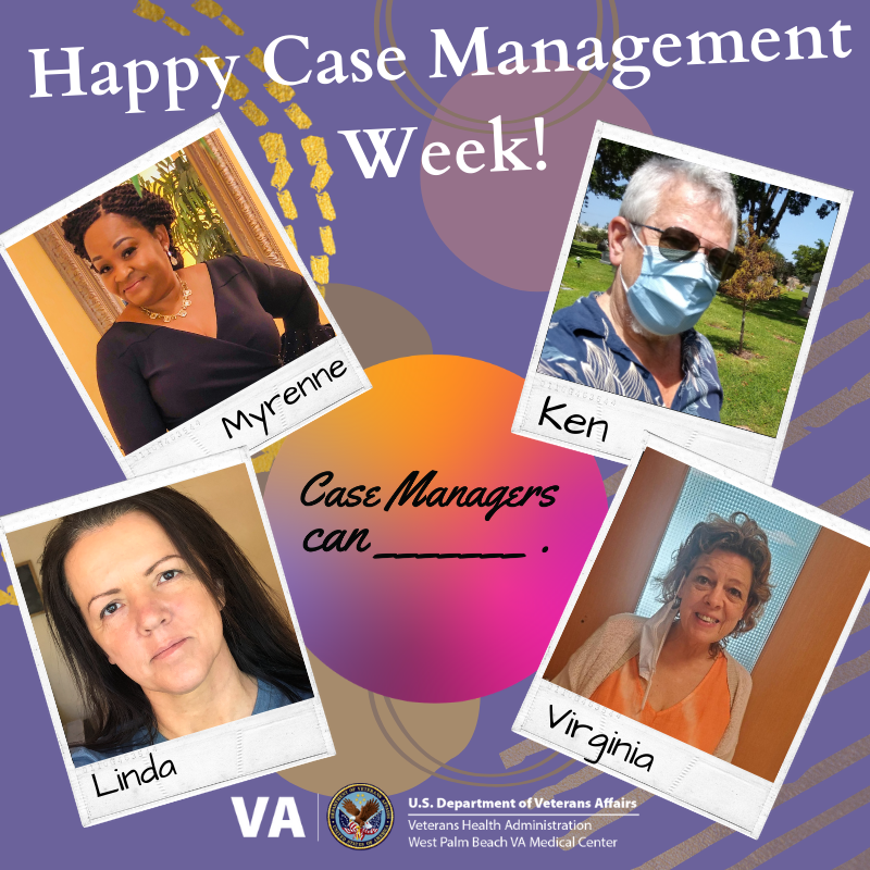 WPBVAHCS's tweet photo. Happy #CaseManagementWeek to all our #VACaseManagers! Their work is typically done behind the scenes @vawestpalmbeach but today we're putting a few of them out front and center! Thank you all for serving #Veterans! #vawestpalmbeach #casemanagerscan #NCMW2020 https://t.co/ljkNAIVQko