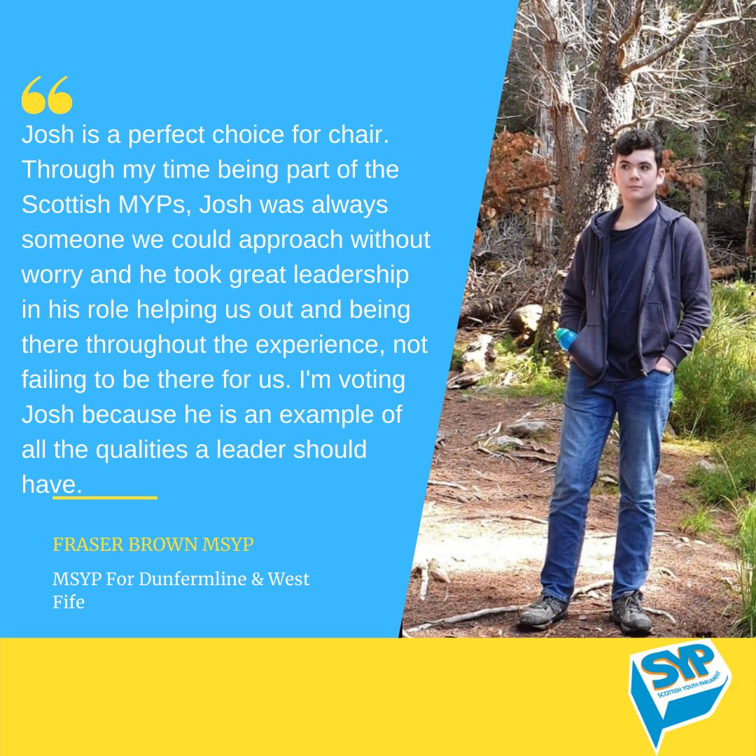 JoshKen01's tweet photo. Massive thanks to @fraser_msyp for endorsing me to become @OfficialSYP next Chair. Have a read about why he is going to #BackKennedy 🏴󠁧󠁢󠁳󠁣󠁴󠁿👇 https://t.co/88rEInA5Bb