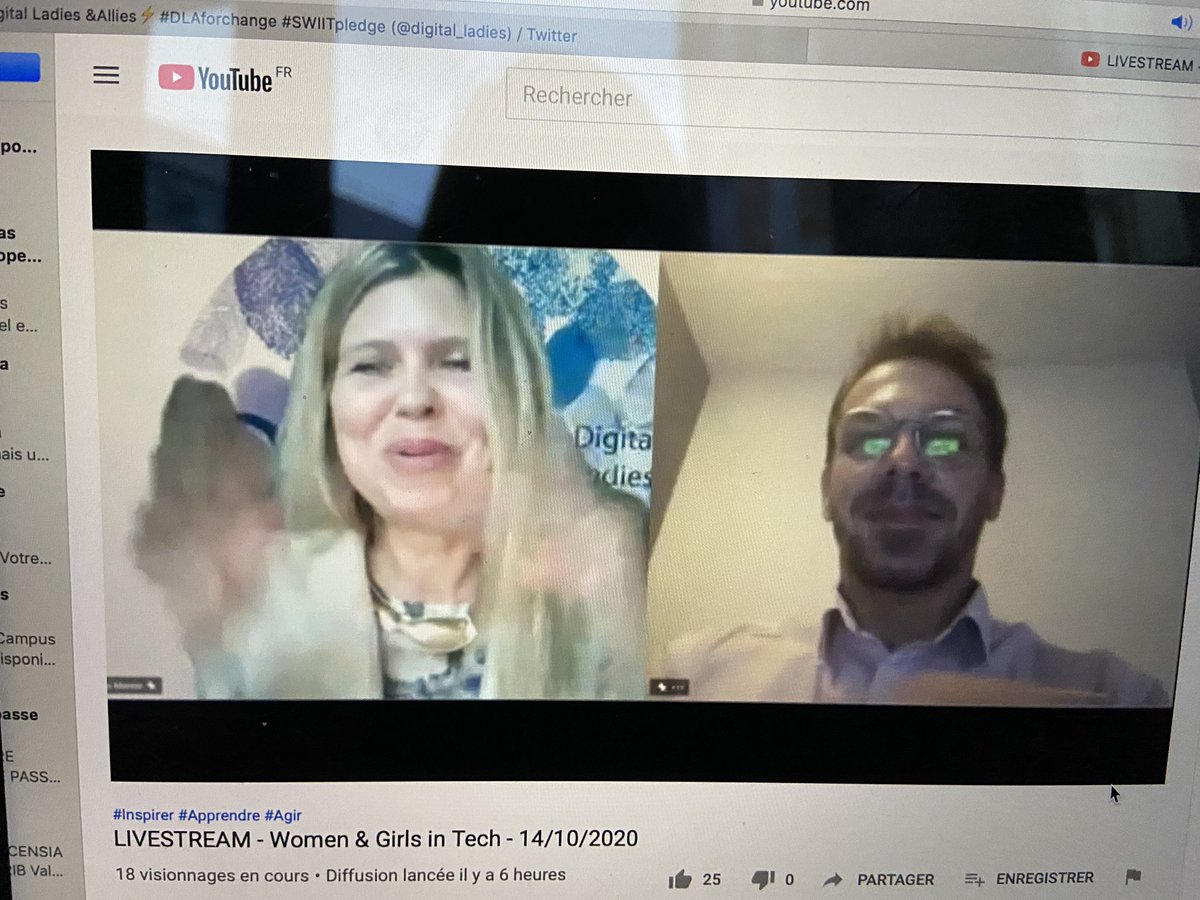 digital_ladies's tweet photo. #WomenInTech 
👉🏼 LIVESTREAM Women &amp; Girls in Tech https://t.co/LPBkrcYeH0 🚀

@MereteBuljo et @fbardeau présentent le #SWIITPLEDGE : 
Scale Women in IT pledge 
Comment aider les entreprises à trouver des 🚺 pour leurs jobs dans la #tech https://t.co/75d7kRQz71