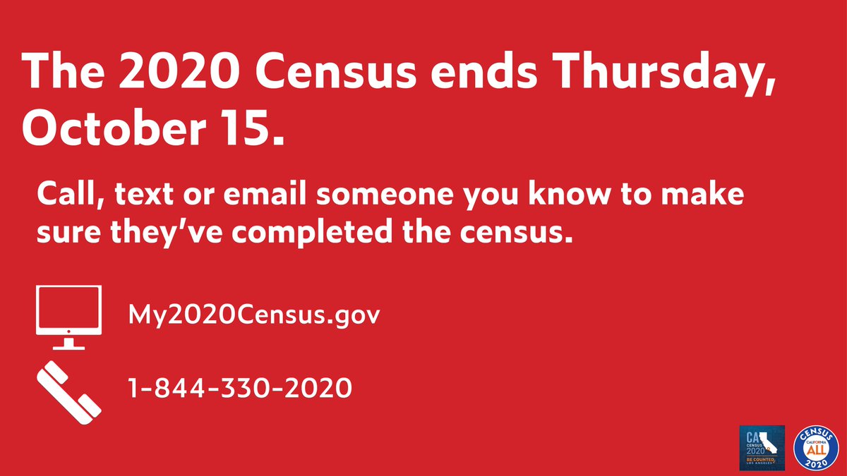 Census ends October 15