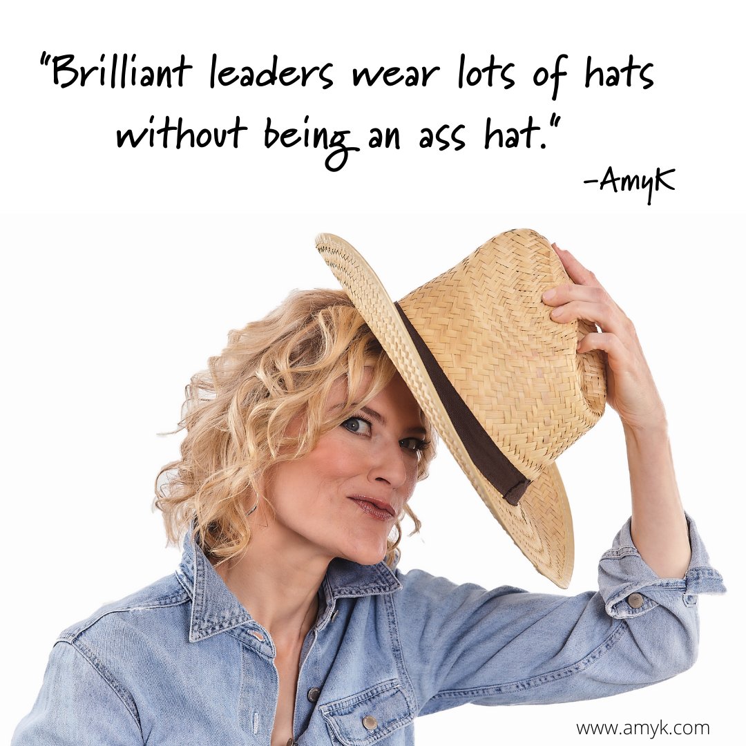 AmyKHutchens's tweet photo. We wear lots of hats. Just don’t wear THIS one. https://t.co/FHJsX9RQMA #leadership #selfleadership #compassion #empathy #mastercommunicator #profitableconversations #amyk https://t.co/NtHnzRvZCB