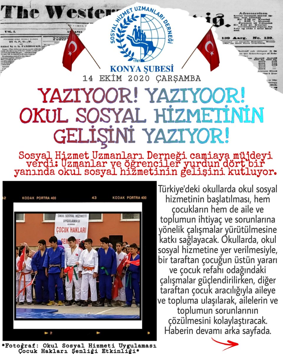 shuderkonya's tweet photo. Düşünün bir sabah uyanmışız, gazetelere bir bakmışız ki o da ne #OkulSosyalHizmetiHemenŞimdi çağrımıza cevap bulmuşuz. Harika olmaz mıydı? ☺ @tcmeb @MebOrgm @meb_ogm @ziyaselcuk Biz hazırız, ya siz? https://t.co/zTTvPhctN0