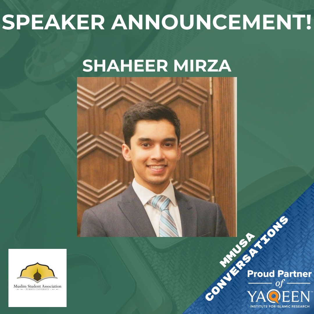 MidwestMSA's tweet photo. Inshallah our next conversation will be hosted by @PurdueMSA and led by Shaheer Mirza! Be sure to register at https://t.co/lzyoNzsr4l and tune in tonight at 7pm CST/ 8pm est! https://t.co/mRCl6TEXjc
