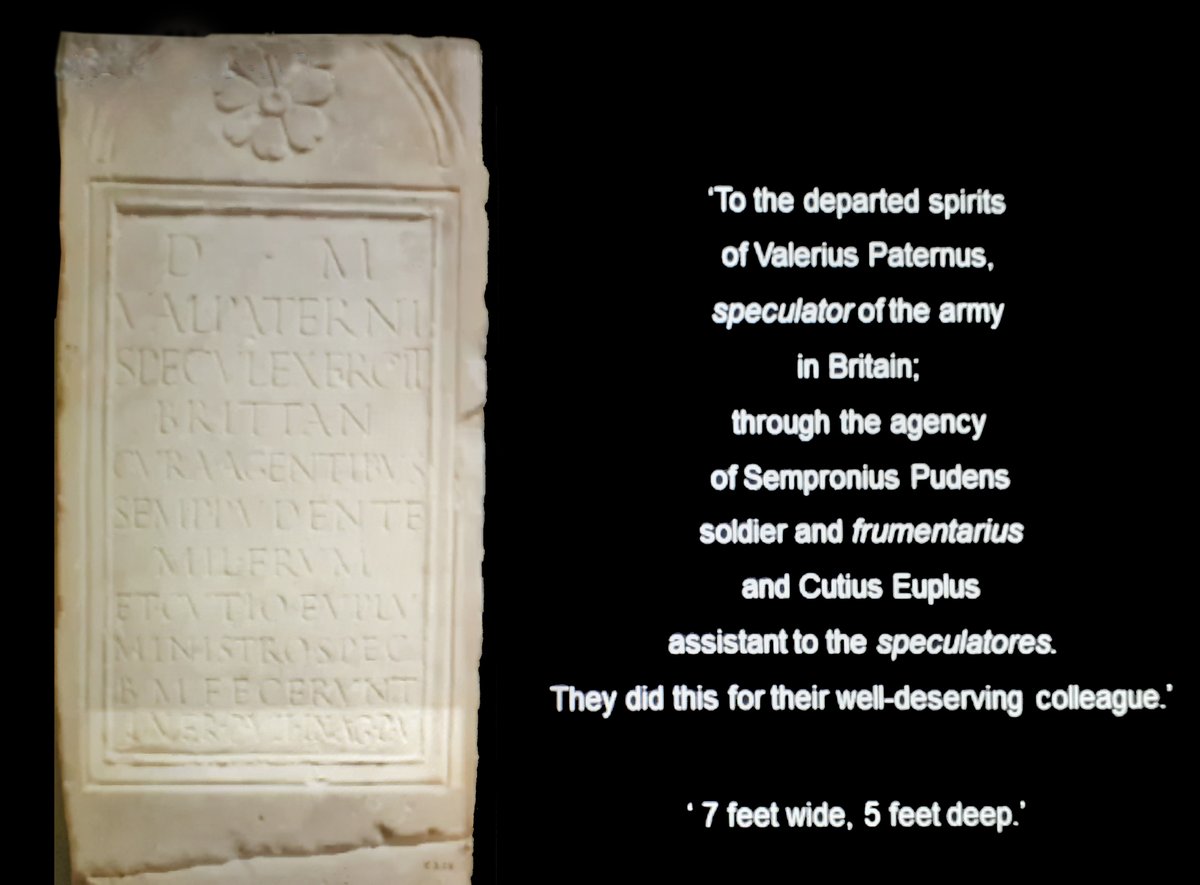 unusual funerary inscription made for a Roman Intelligence Officer who was stationed in #Britain, a Speculator.
After his service was finished, he went back to #Rome where his friends set up an inscription on his death
Ashmolean’s Randolph Gallery
#Archaeology #spy #Relief