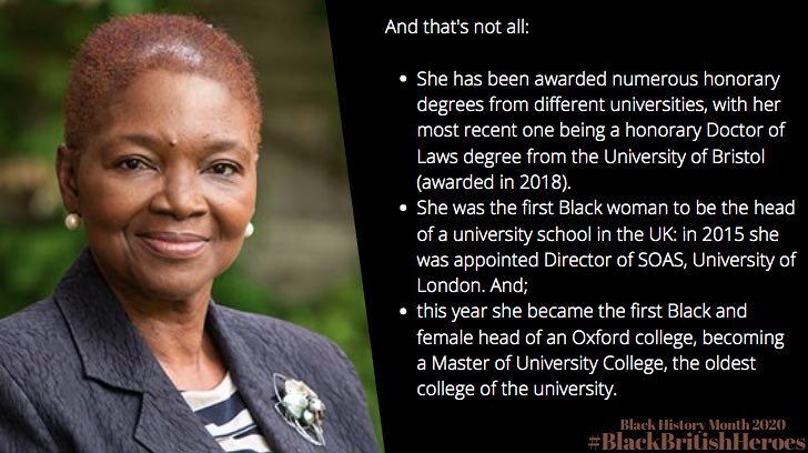 14th day of  #BlackHistoryMonth  , and today’s all about: Baroness Valerie Amos CH PC  #BHM    #BlackBritishHeroes