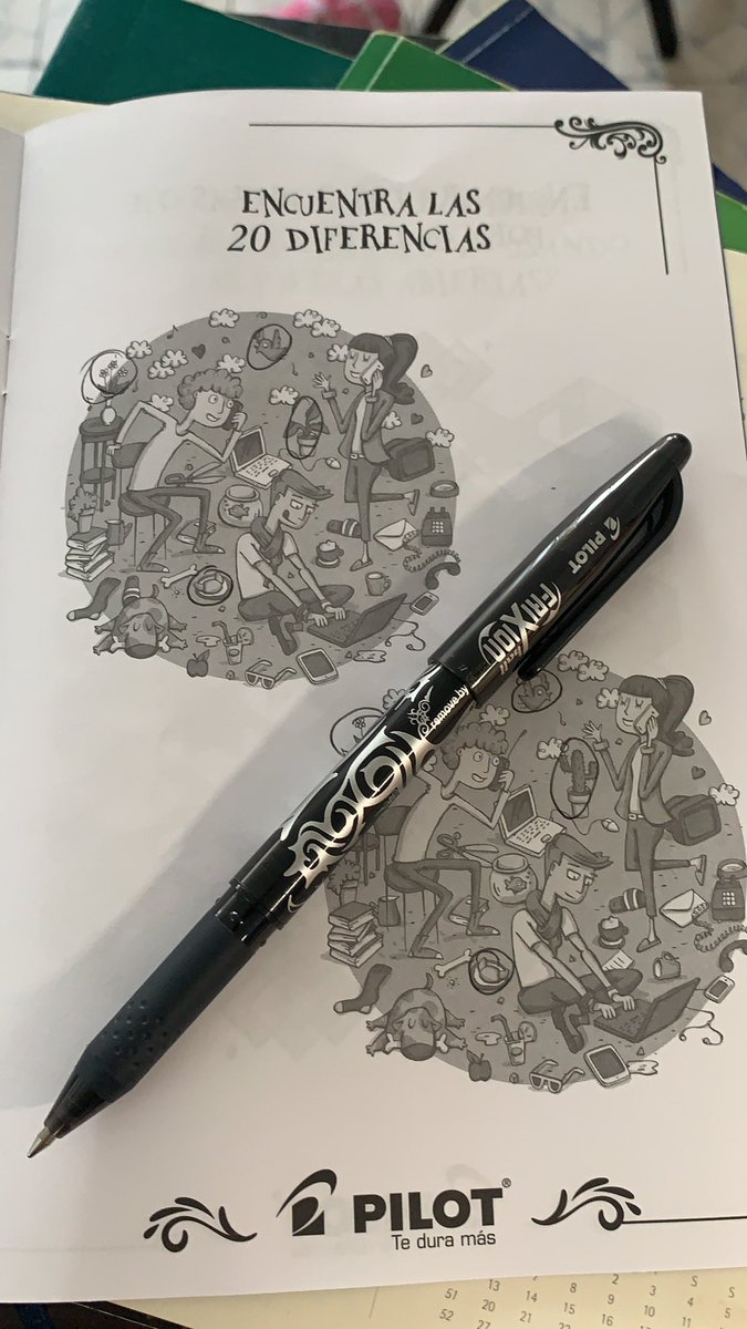 Hoy me regalaron unas plumas Pilot y un libro de laberintos y diferencias. Gracias @PilotPenMx