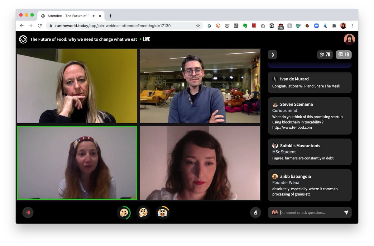 joinstationf's tweet photo. What are the main challenges in the food sector? What high-tech and low-tech solutions are currently being built?
Join the #FForFuture panel on the future of food with @Hila_Co of @WFPInnovation, @NathalieRDG of @AgCellulaire , and @roper_maxine of @ConnectingFood_ π½ https://t.co/tTM0XXIneZ