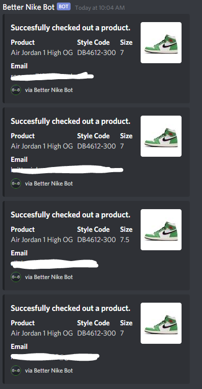 nike shoe bot discount code