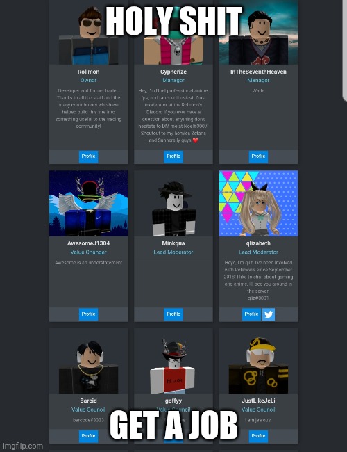 good job roblox. - Imgflip