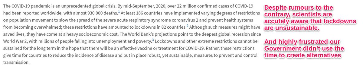 2/Scientists get it, they're not naive about lockdown cost. In fact, they may be furious that having bought ourselves time, we failed to use that time well.