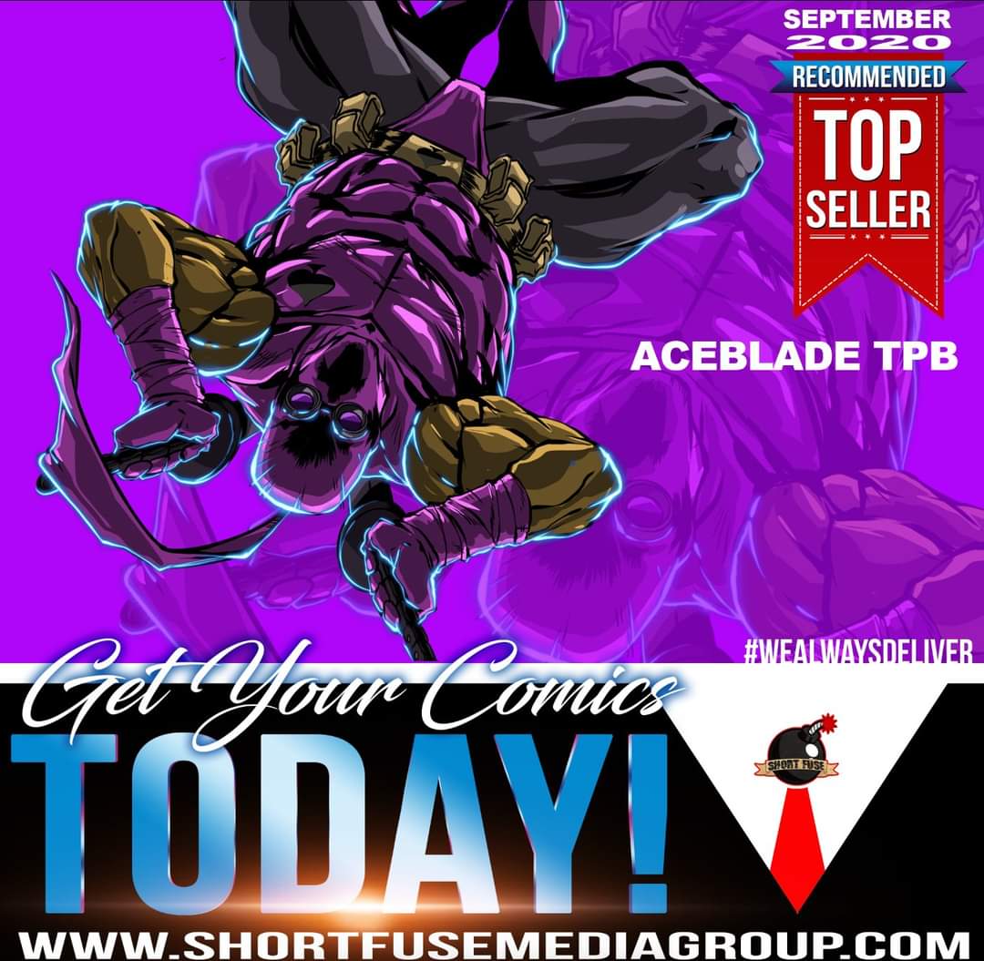 ShortFuseMedia's tweet photo. Our hottest selling Comic (September2020) in this edition of #HotSalesMonth! #AceBlade brings you awesome action and story in this TPB or single issues. While you are on the site check out our other great titles as well. #RegularPeopleMakingComics

https://t.co/NaiATOQ0fQ https://t.co/fP7g8lDyj2