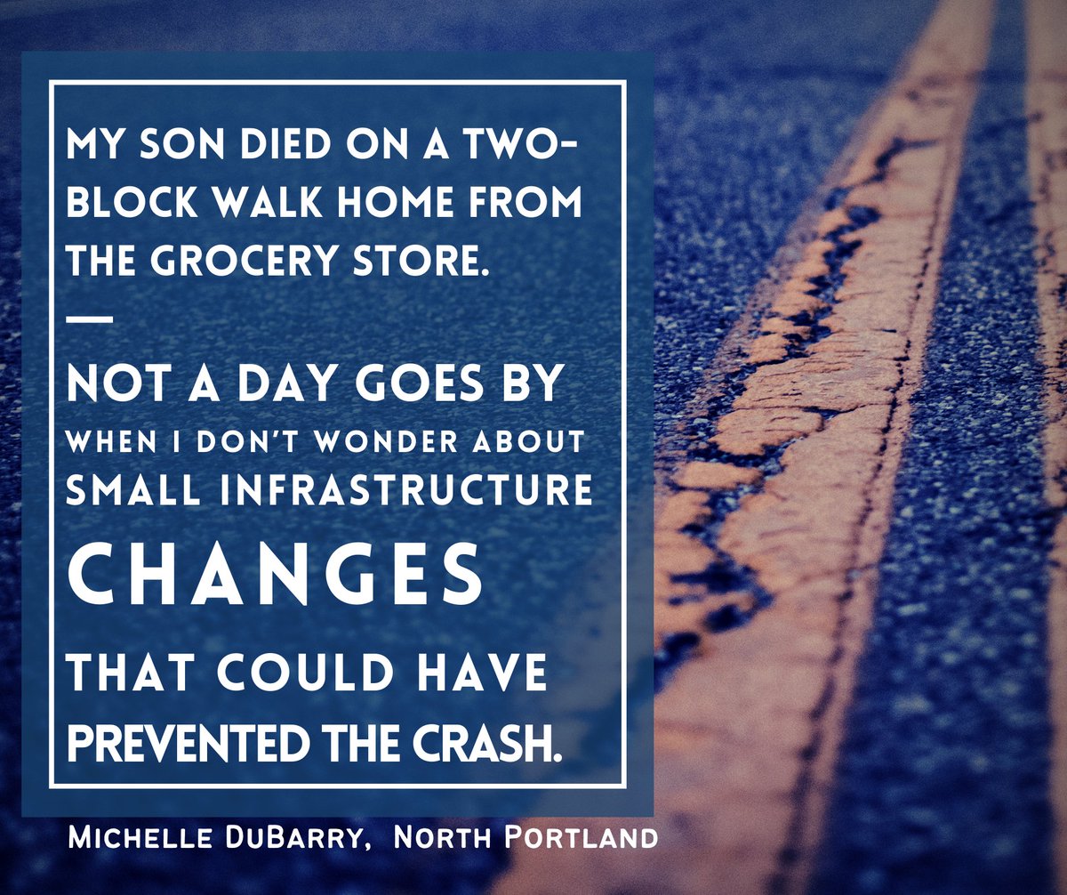 Local corporations want us to wait. But Michelle DuBarry, a Portland mom who lost her son to #trafficviolence, says we can't.

'Don’t listen to wealthy corporations who tell you we can’t afford to make these fixes,' she says. 'Instead...consider the cost of doing nothing.'