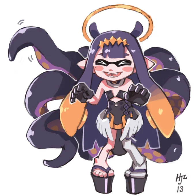 13/31
tako trying her best to do a scare
#drawtober2020 
#いなート  #inART 