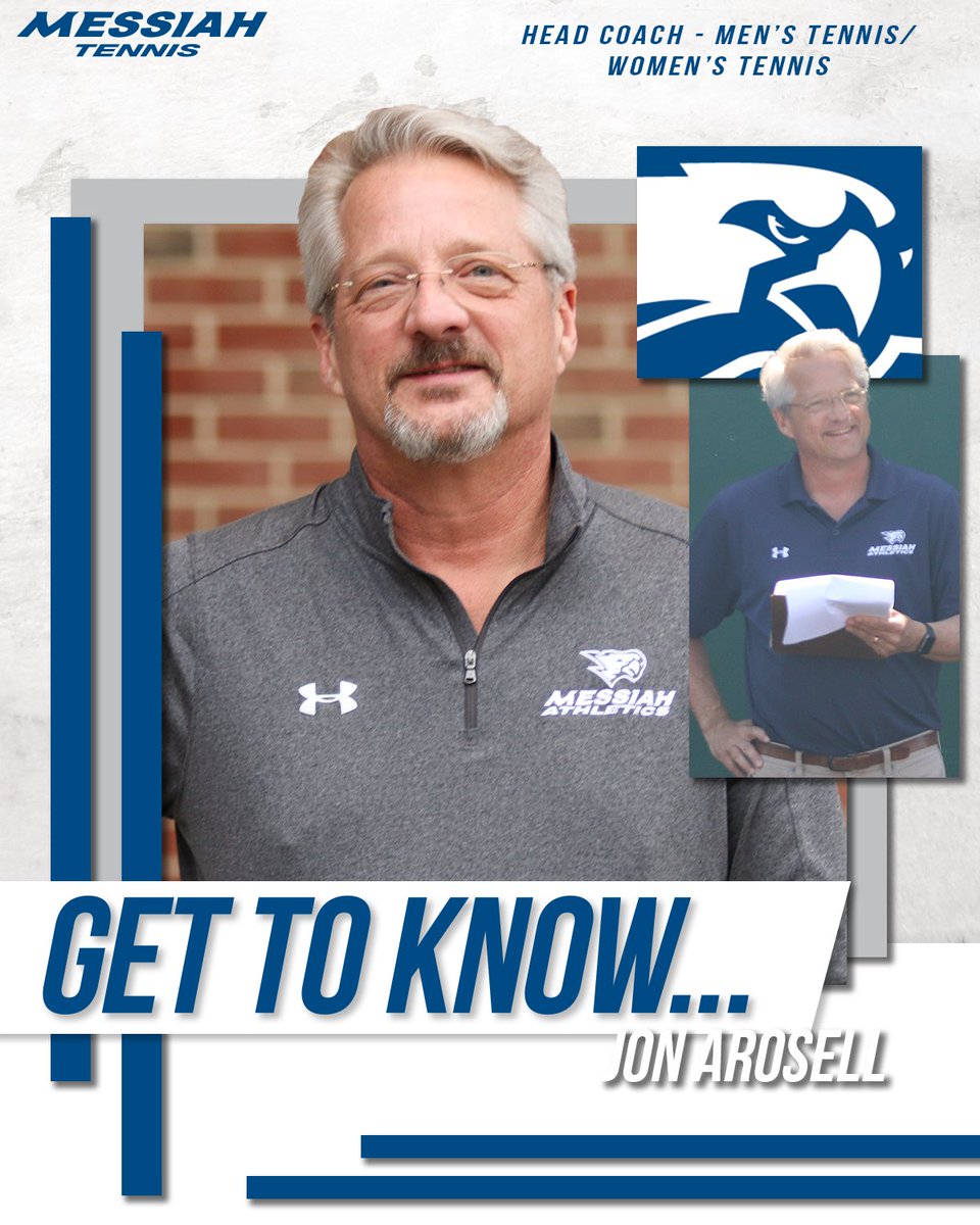 MessiahSports's tweet photo. We highlight head men’s and women’s tennis coach Jon Arosell this week on #GetToKnowMessiah! #MessiahMTEN #MessiahWTEN #GoMessiah https://t.co/1Ax2CZmkZ0