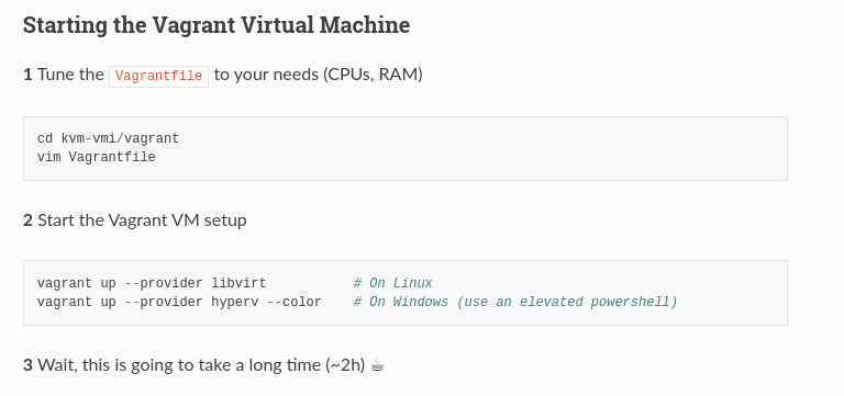 mtarral's tweet photo. Hyper-V based KVM-VMI setup has been merged ! 🎉

The KVM-VMI community is welcoming Windows users who wants to try these exciting new KVM features in a clean setup powered by Vagrant

The documentation has been updated 📖

https://t.co/wWLVNm6CDb https://t.co/BsUBq75ahf