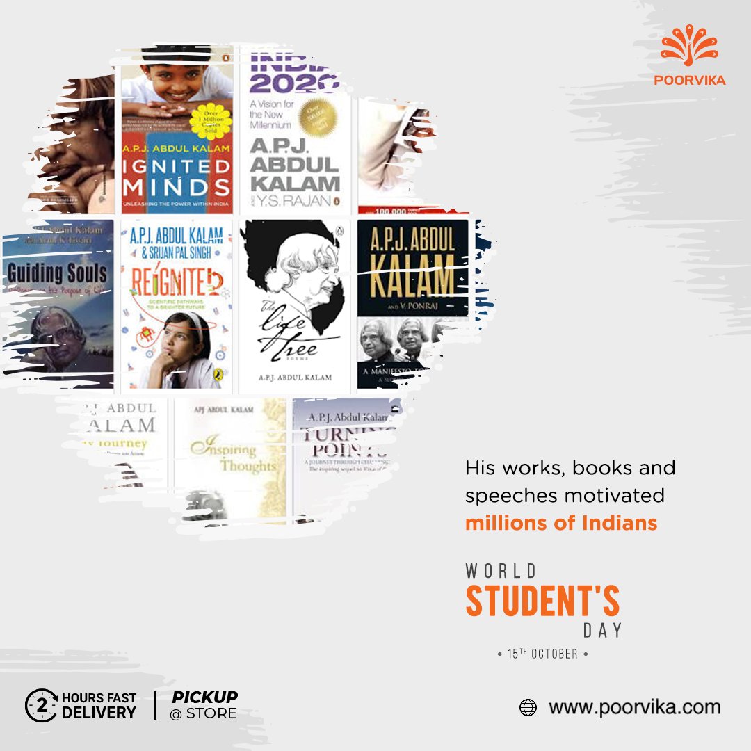 poorvika_india's tweet photo. It's the #birthanniversary of the #MissileManofIndia and former #president Dr APJ #AbdulKalam today.!
Let salute the legendary teacher &amp; proudly celebrate this day as #WorldStudentsDay.
.
 🌐 : https://t.co/6o6a1tbOma
💰 : https://t.co/h5t2CnMpQn
.
#Poorvika #Poorvikamobile #APJ https://t.co/fs9c5wOJMp