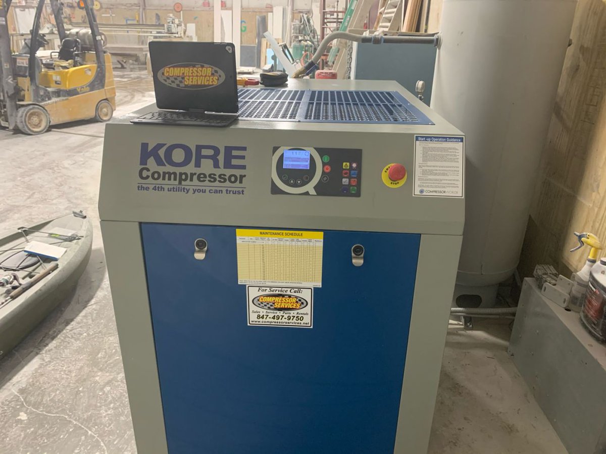 Compressor_Serv's tweet photo. This compressor was overheating because it is simply oversized for the application. 7500 total hours, 350 loaded. Time for #compressorservices to step in.
We specialize in selling the best compressed air equipment to meet your demands.
More: https://t.co/LgHCHJVnlH https://t.co/ucP2F1Vc5m