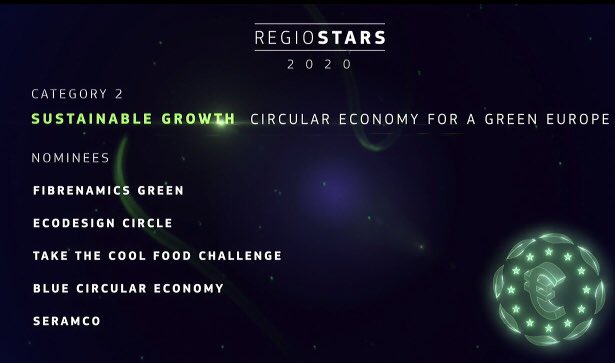 CoolFoodNet's tweet image. We’re so excited to announce @CoolFoodNet has won the category ‘Sustainable Growth: Circular economy for a green Europe’ tonight at the #Regiostars awards! The Regiostars are Europe’s awards for the most innovative, regional projects. #circulareconomy 🥳