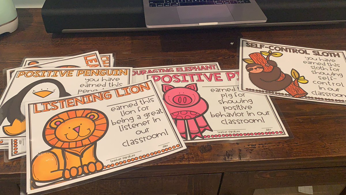 PenrosePhysEd's tweet photo. I got these from @chandrand531 TPT and they are awesome encouragement for positive behavior in my 1st grade zoom classes. Students love being recognized at the end of class. #pbis #physed #virtuallearning #HPEatHome https://t.co/aqtkLneYEz