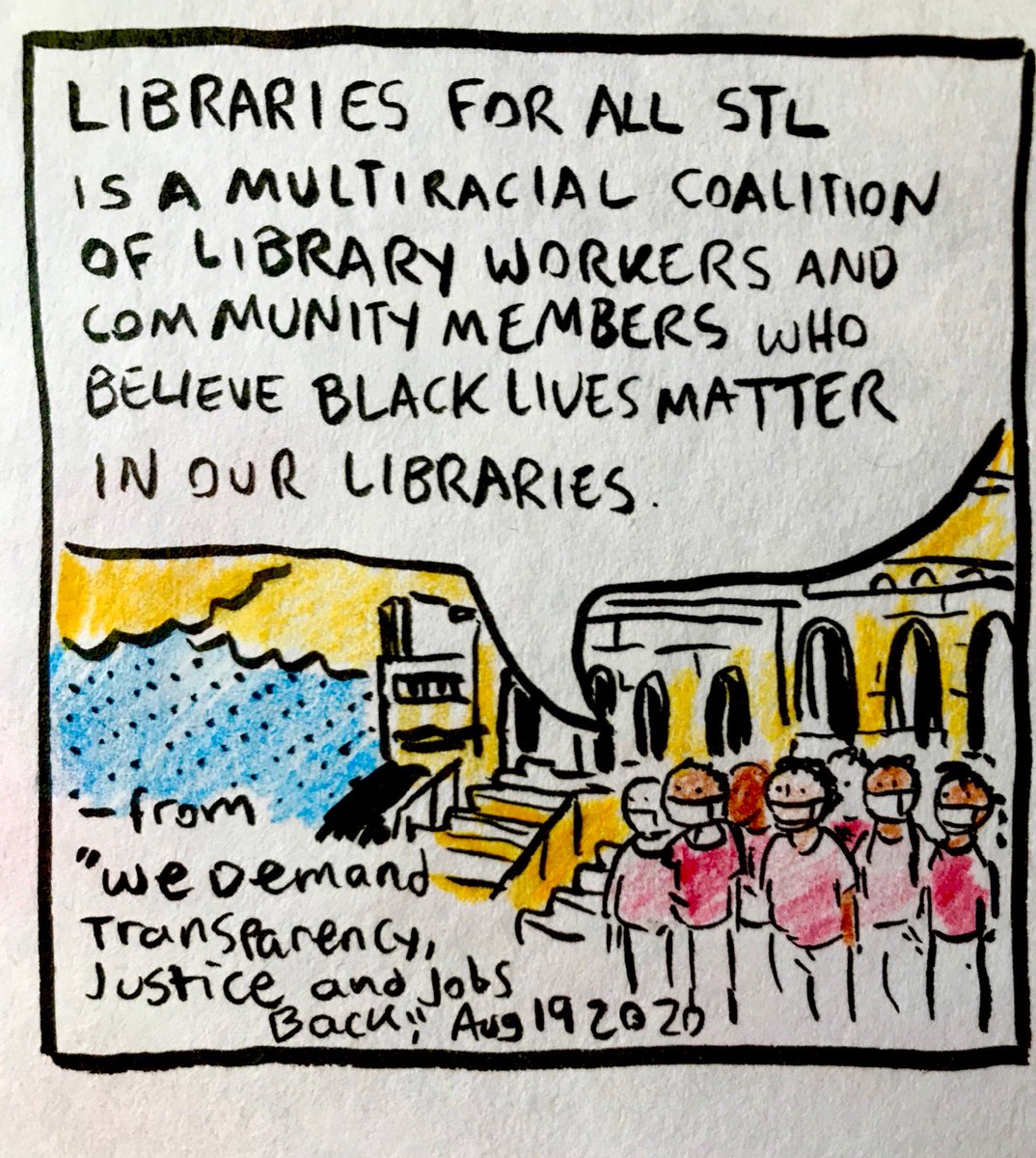 CopFreeLibrary's tweet image. CFL stands with @Lib4AllSTL. Read on to learn about their struggle. #ProtectLibraryWorkers #LibrariesForAll #LibrariesForBlackLives #NoCopsNoCovid