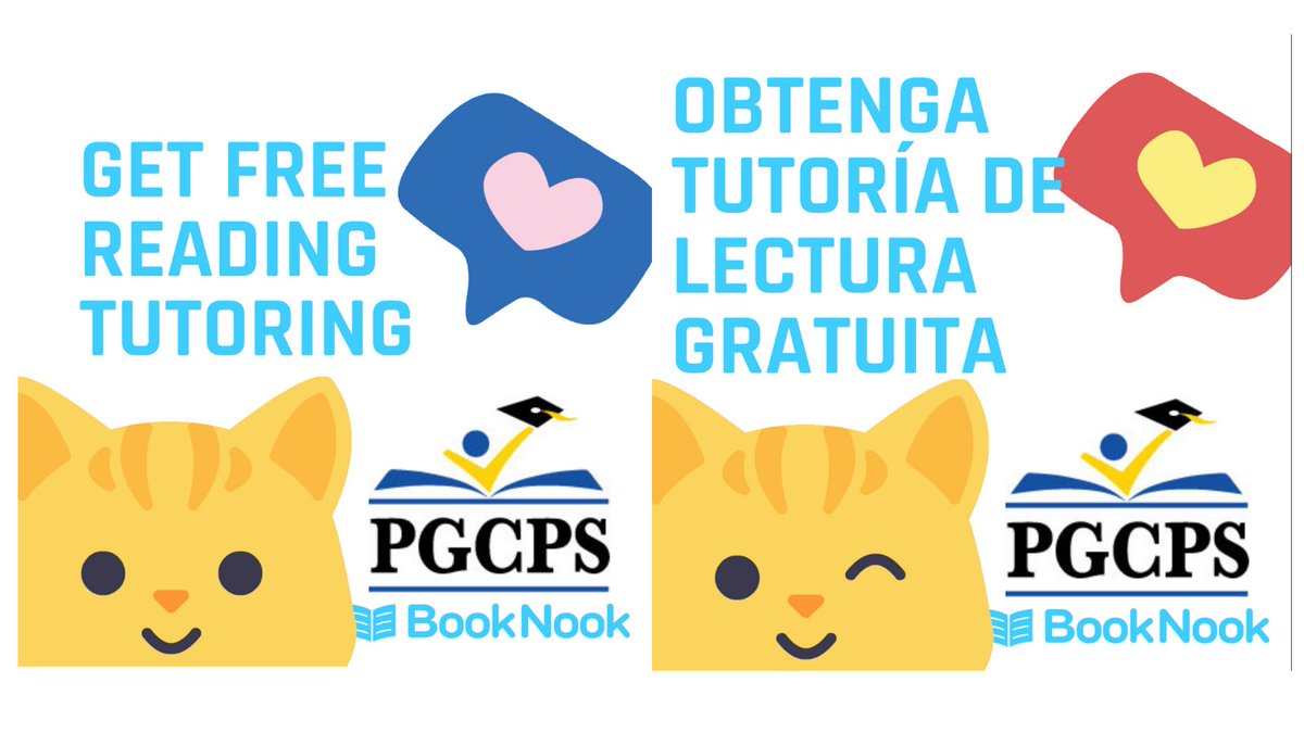 Families are invited to register students in kindergarten through second grade for free virtual reading tutoring with trained @BookNook tutors! Tutoring will take place twice a week in the afternoon from Nov. 2  -  April, 2021. 

▶️ Sign up by Oct. 21: booknooklearning.com/pgcps_professi…