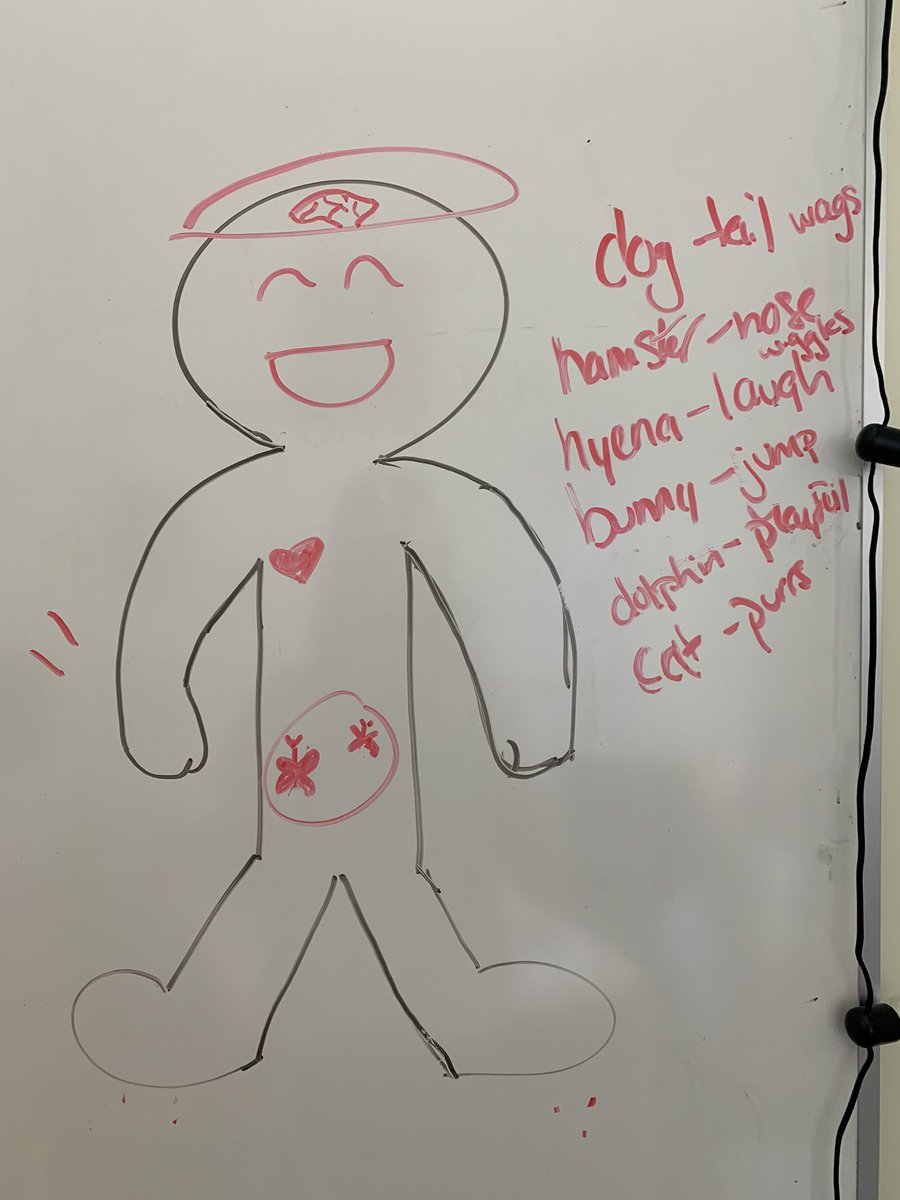 Grade 3 at home learners helped identify where we may feel ‘happy’ in our body, how different animals show happy, and finished with a happy dance party! 😄💃 @MountainEdu @MissDallyn