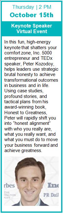 Strategic brutal honesty can result in transformational business outcomes. Learn how during a keynote address by <a href="/TEDx/">TEDx</a>   speaker <a href="/PeterKozodoy/">Peter Kozodoy</a>   on Thurs., Oct. 15 at 2pm ET.