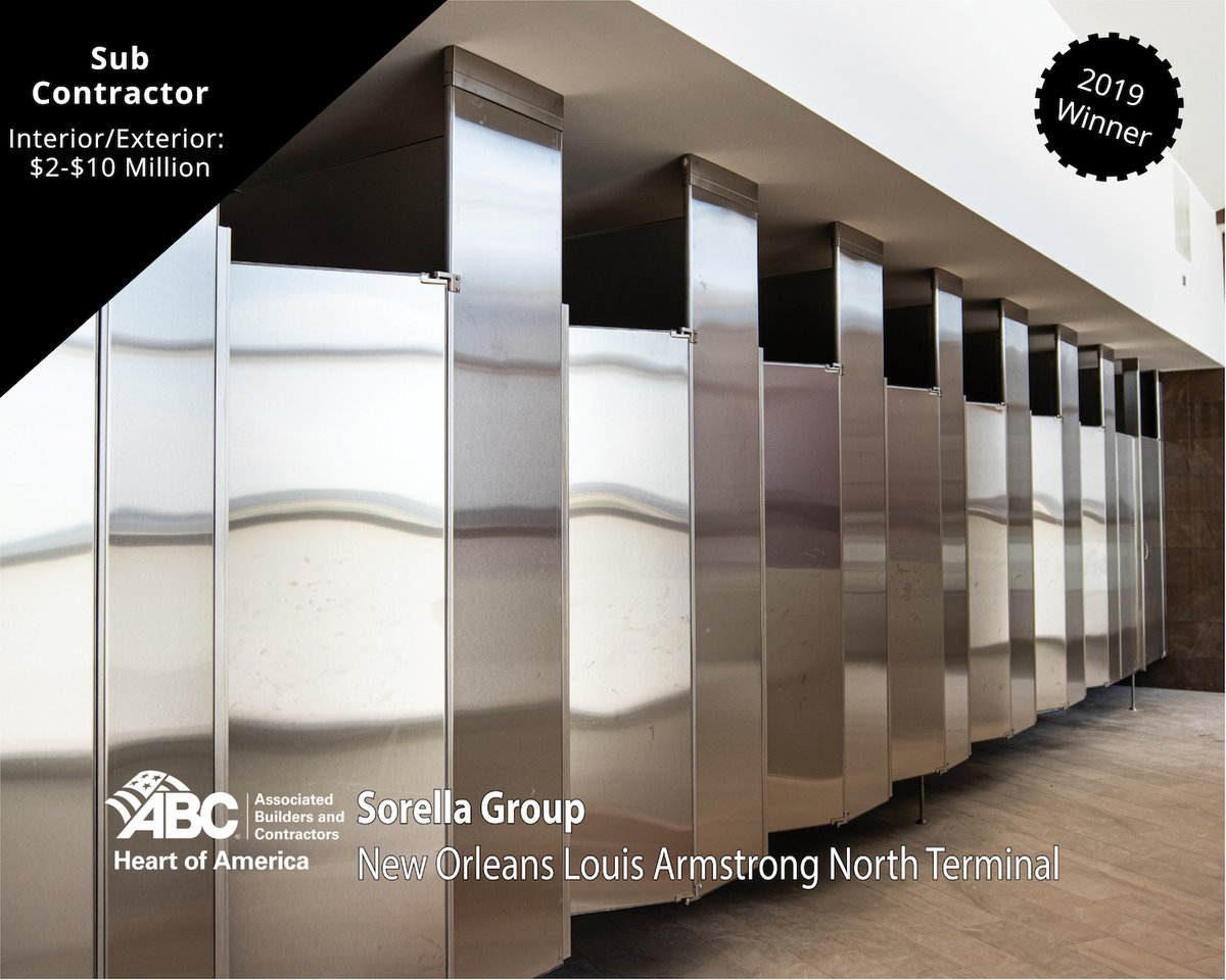 abc_hoa's tweet photo. Our 2020 EIC Awards are three weeks away! Today we are looking back at our winner in the Sub Contractor Interior/Exterior: $2-$10 Million Category...Sorella Group with their New Orleans Louis Armstrong North Terminal project. https://t.co/0RcqVst9OU