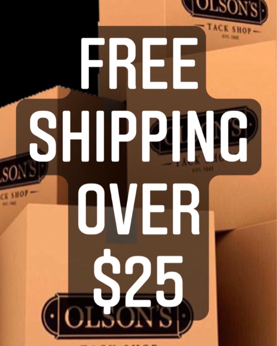 olsonstack's tweet image. Let us make it easy for you - Save shipping costs!! Orders within the continental USA ship free over $25. Excludes saddles.