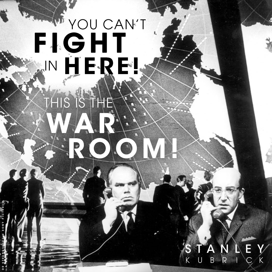 StanleyKubrick's tweet photo. "Gentlemen..." #DrStrangelove #StanleyKubrick https://t.co/cF7EDq43js
