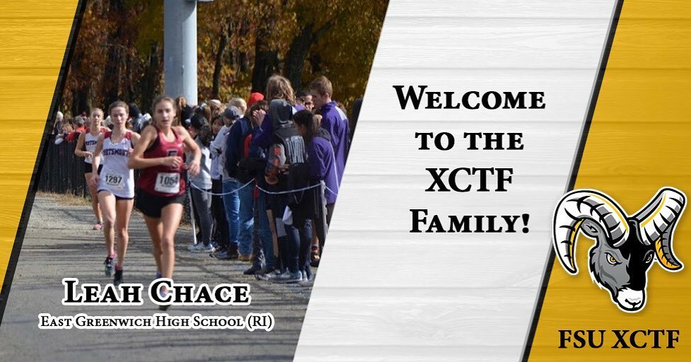 CoachScottV's tweet photo. Hi there Leah Chace! #WelcomeWednesday to our Rhode Island ambassador! Leah was also comforted by our welcoming atmosphere and has already contributed positive vibes of her own at practice! #whyFSU #FSUXCTF #fRAMily https://t.co/oFTBTBFbG5