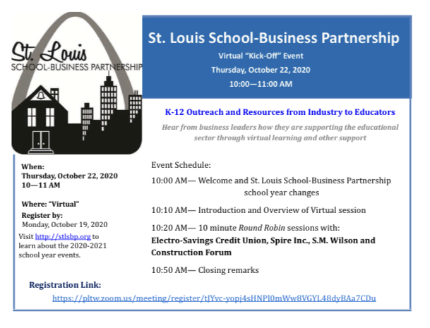 principalStella's tweet photo. Conversation between business/industry leaders and educators??? SIGN ME UP!  Join us for a one hour virtual conversation...next week...Thurs 10/22 at 10am
Please register: https://t.co/CSZEgm1MZd

@stlsbp @JohnDeWalle  @ridgewaylearns https://t.co/UQSu25dCel