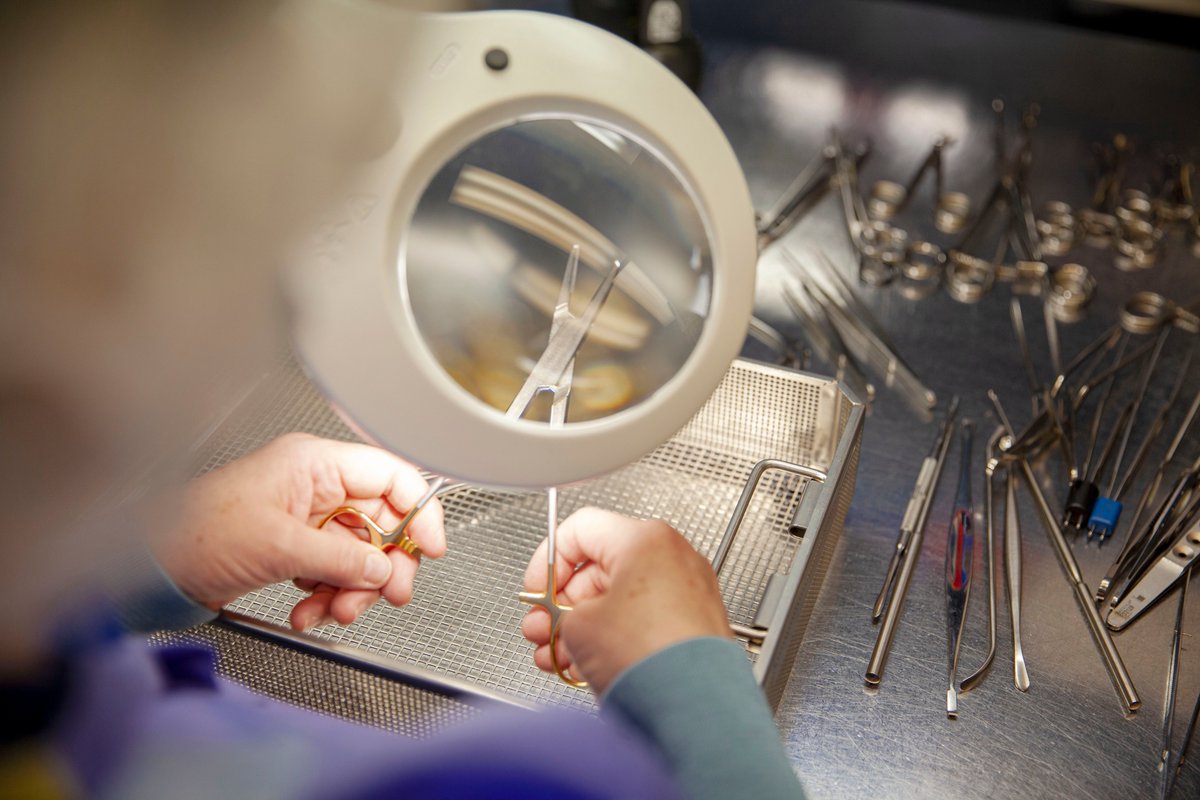 THP_hospital's tweet photo. At THP, the #MedicalDeviceReprocessing (MDR) team works 24/7 to clean, sterilize, assemble & distribute 395,000+ medical instruments required for patient procedures throughout the year. 🏥✂️
Throughout #COVID19, they've played a vital role in reprocessing reusable PPE. #MDRweek https://t.co/k9IMg5N24s