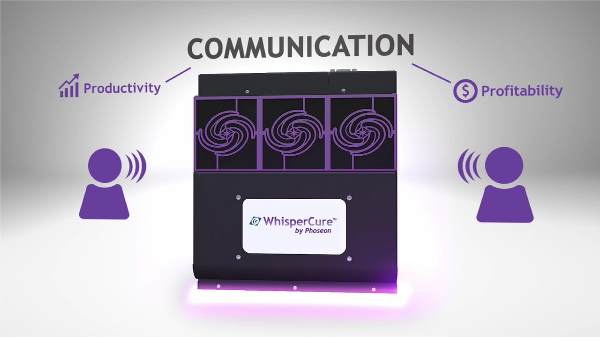 Phoseon's tweet photo. Some air-cooled products can be loud, creating a more hazardous environment for your press employees. See how our WhisperCure #UVLEDCuring solution by @Phoseon helps cut the noise: https://t.co/vEAw1NRlQ4
#WhisperCureTechnology #UVLEDTech #UVLEDPhoseon #PhoseonAdvantage https://t.co/GfaTJVpehU