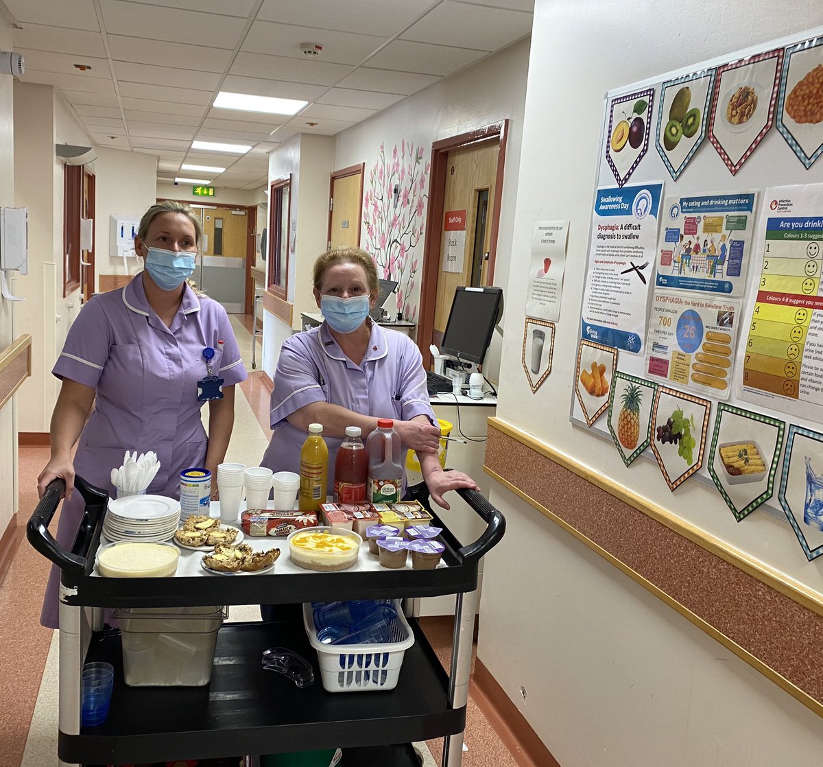 MeSandham's tweet photo. @BuryRochCO_NHS @lorna_beswick @chesney_amanda Special treats for our patients on ward 24 including moose for our dysphagia patients. Very well received and enjoyed. Different flavours to encourage their appetites. #nationalnutritionweek. https://t.co/kTS2j7nbRd