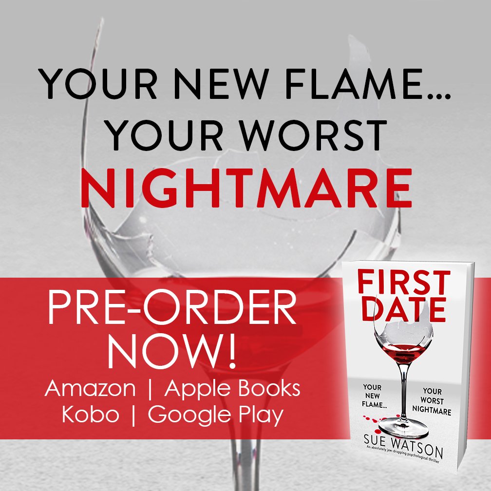 bookouture's tweet photo. PRE ORDER NOW!!! First Date: An absolutely jaw-dropping psychological thriller by @suewatsonwriter Out Oct 16th.
#FirstDateWorstDate
Pre order:
Amazon: https://t.co/8FZgiLrNkW
Apple: https://t.co/Tb1NSzudrP
Kobo: https://t.co/uURow5nJFq
Google: https://t.co/9Gy1IQgBrY https://t.co/eD1APxnTnK