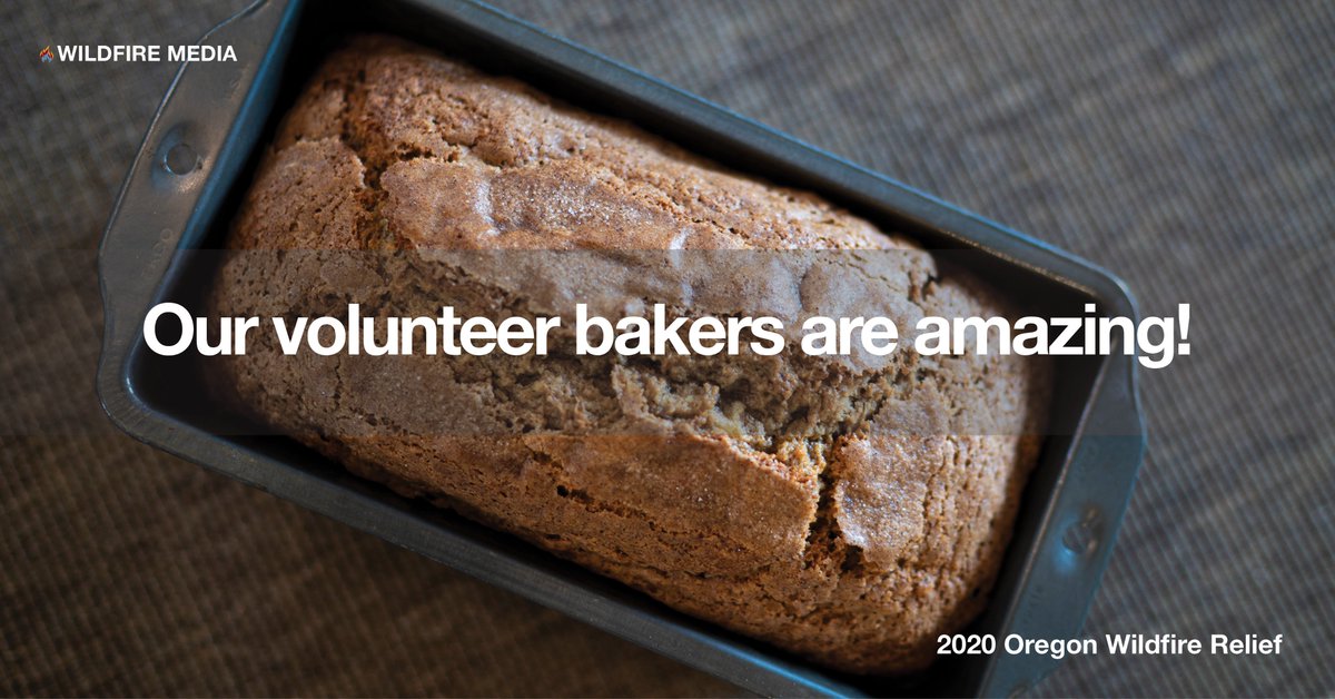 Wildfire_npo's tweet photo. Your support helps Wildfire's volunteer baking team provide fresh baked goods and comfort food to the volunteers and staff at the #oregonwildfire evacuation center. #ThankYou for your generosity! 🧡❤️💙 https://t.co/psrqmNoHnA