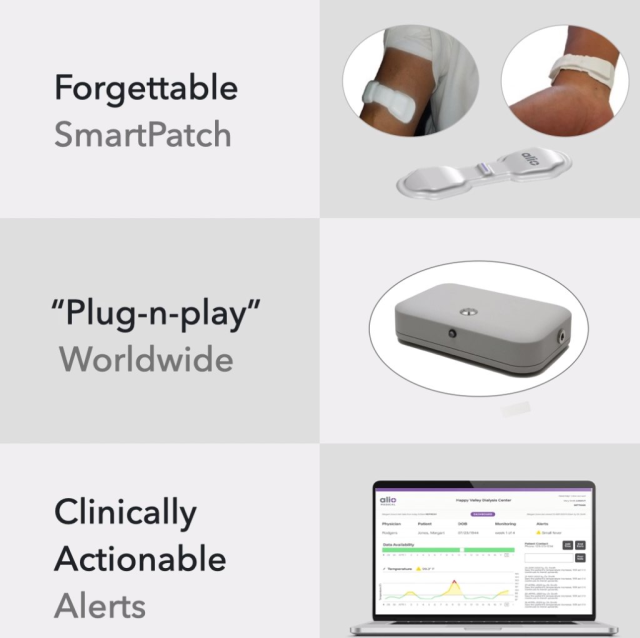 Scrikki12's tweet photo. .@GraftWorx, @WeAreAlio is an end-to-end remote monitoring program focused on caring for those w/ kidney &amp; ❤️ failure, chronic conditions that can make people more susceptible to #COVID19. The #wearable transmits data &amp; alerts to clinicians via the cloud. #ESRD... #GuideWellNow https://t.co/a9zRsUc5De