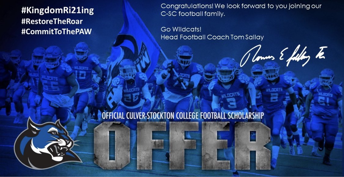 BallTralyn's tweet photo. Bless to receive my first ⭕️ffer from @CSCwildcatsFB thank you @AdamSiwicki for the opportunity @MarteloKelly1 @GeauxBeaux8 @cegraves1721 @ChrisLew__ @PGSpartans https://t.co/20XTl8meet