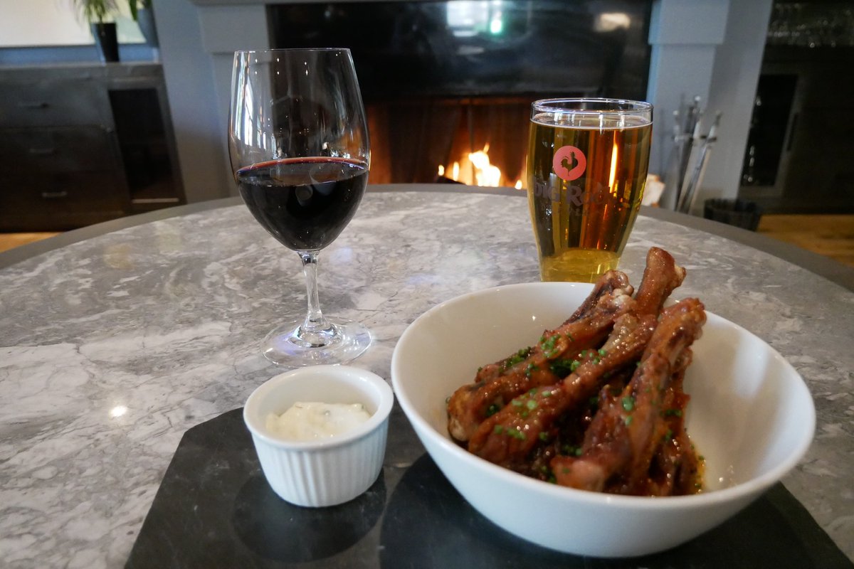 Join us for #HappyHour at <a href="/oxbow_yyc/">Oxbow Restaurant</a> from 5-7pm with feature wines by the glass &amp; draught beer (Tue-Sat). Wednesday’s feature includes our delicious Oxbow Duck Wings. Enjoy this epic bite in our fireside lounge or in our intimate restaurant located in the heart of <a href="/kensingtonYYC/">Kensington Village</a>