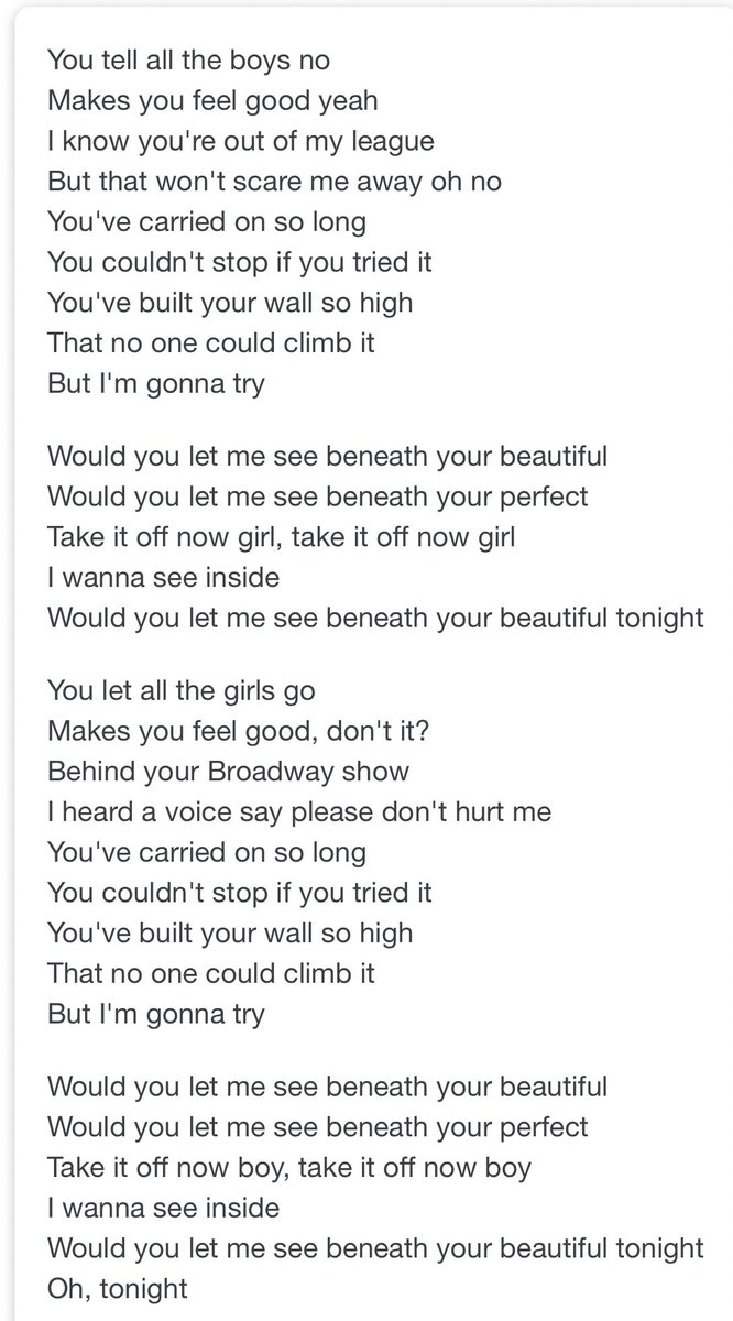 let me see beneath your beautiful the voice let me see beneath your beautiful the voice