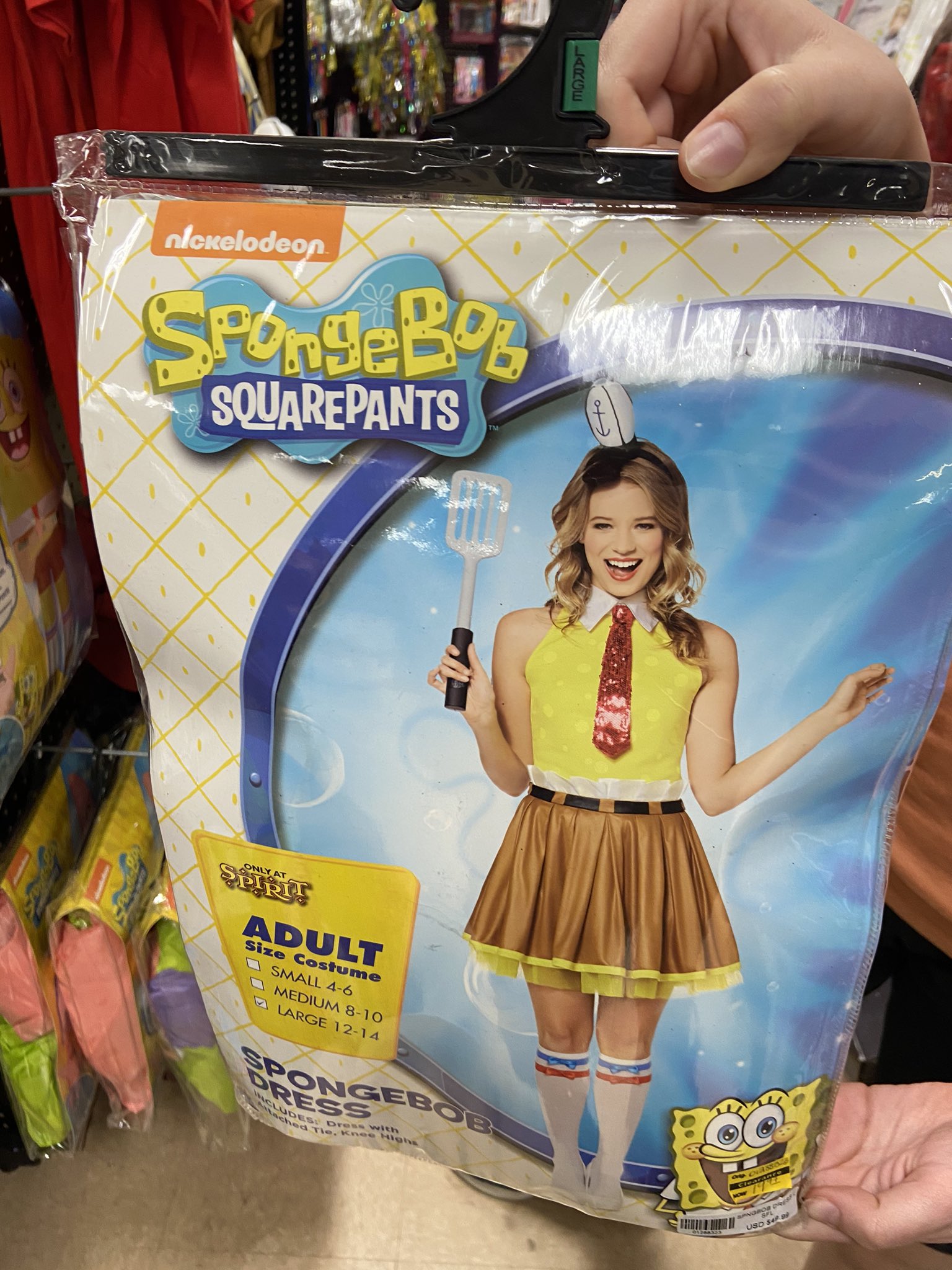 Spongebob costume girl deals