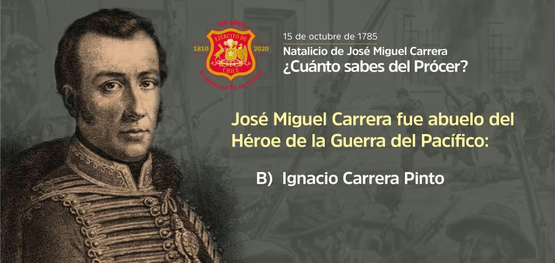 توییتر \ Ejército de Chile در توییتر: «José Miguel Carrera fue abuelo del  Héroe de la Guerra del Pacífico:»