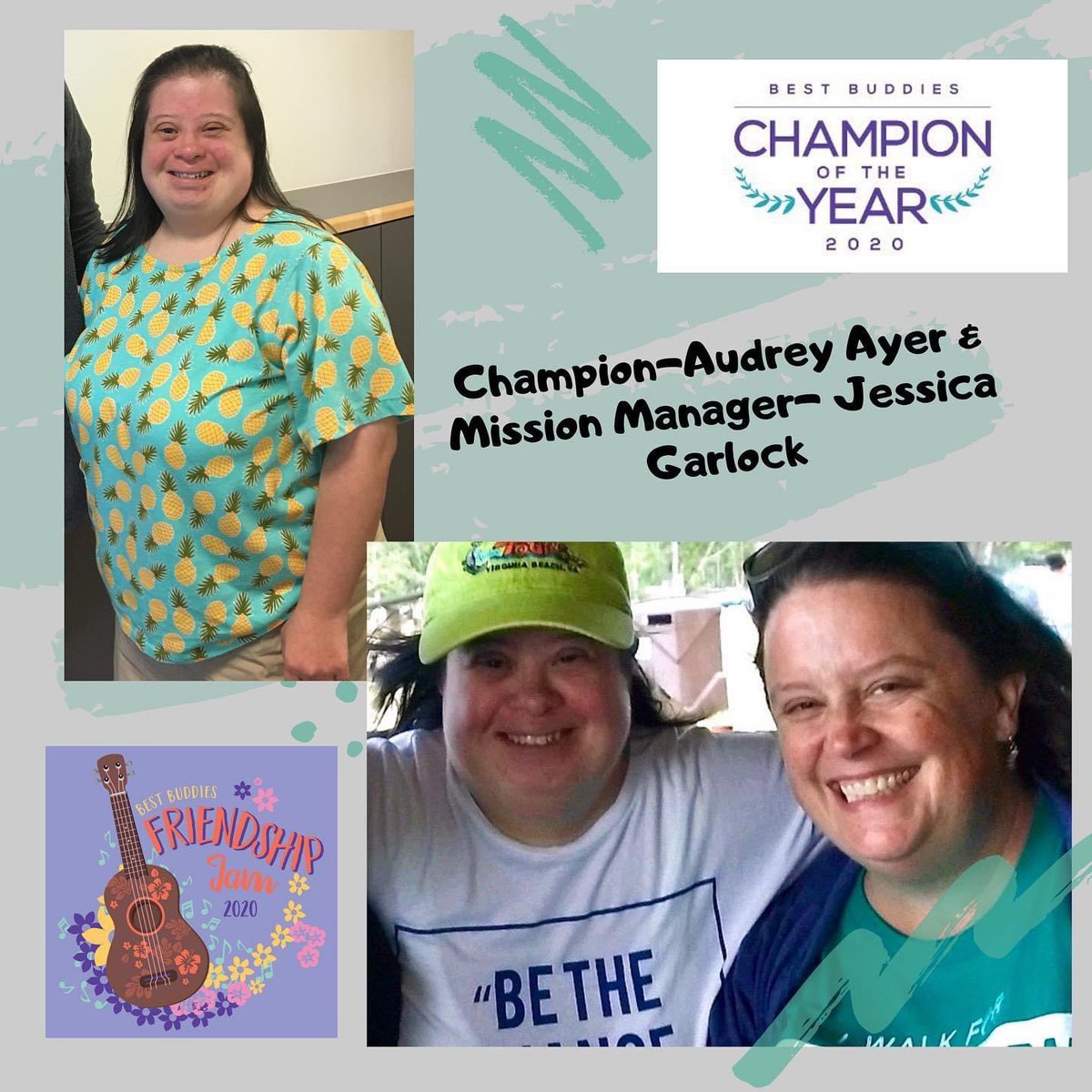 BestBuddiesHI's tweet photo. Have you visited the Best Buddies #FriendshipJam website yet? On 11/19 it’s going to be jamming with music and speeches given by Ambassadors like #2020Champion Audrey Ayer and her #MissionManager Jessica Garlock. Support #TeamAudrey at https://t.co/cTNODw3EWU. #BBHI #inclusion https://t.co/pxWChIwUC5