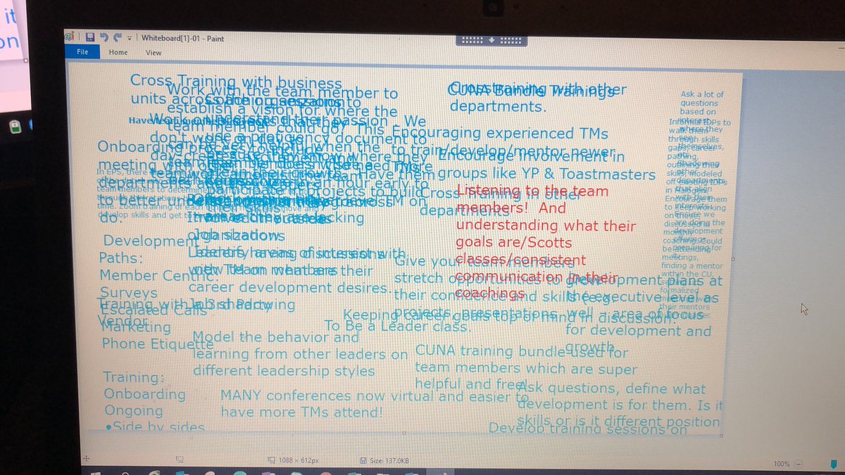 Collaboration! Collaboration!  Our leaders were  rocking with best practices and ideas during our meeting today!  <a href="/Royal_CU/">Royal Credit Union</a> #maxedoutthewhiteboard #royalculture #LeadershipMatters #communication #strive2bebettereveryday