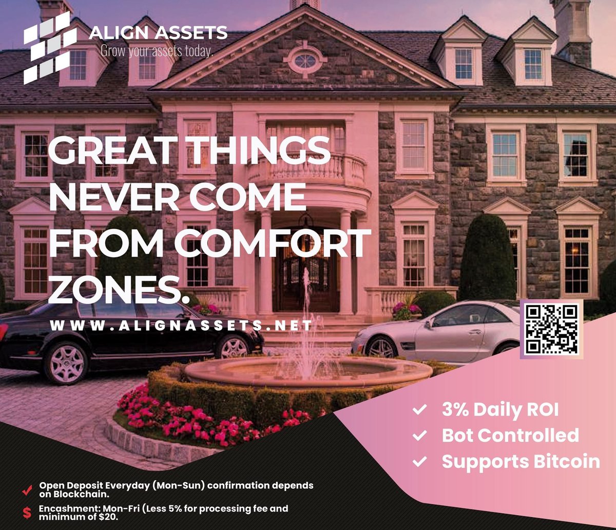 AlignAssets's tweet image. We have to know about what we want in our lives and take the risk rather than making excuses to stay in our comfort zone. 
Go out and check Align Assets!!
#alignassets #passiveincome #automatedtrading #Bitcoin